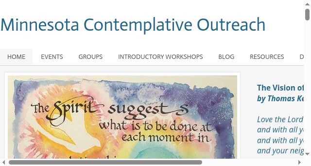 Screenshot of minnesotacontemplativeoutreach.org