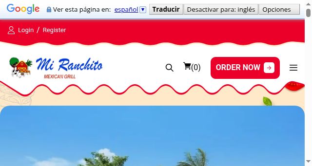 Screenshot of miranchitomexicangrill.com