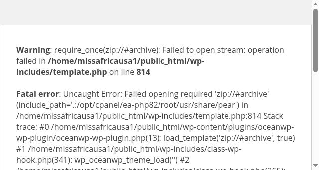 Screenshot of missafricausa.org