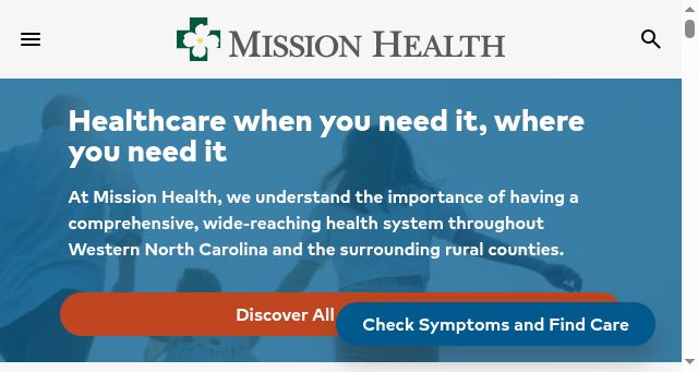 Screenshot of missionhealth.org