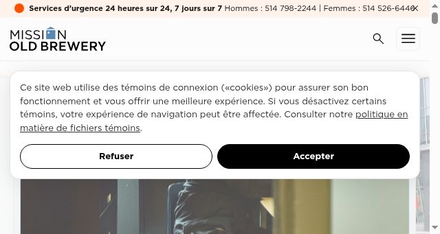 Screenshot of missionoldbrewery.ca
