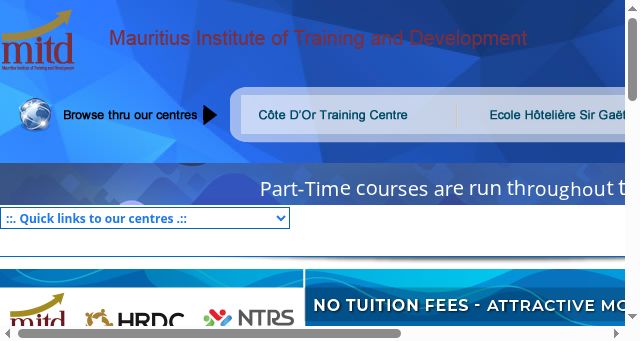 Screenshot of mitd.mu
