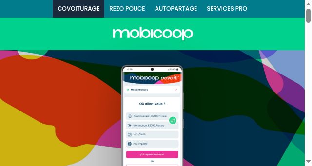 Screenshot of mobicoop.fr