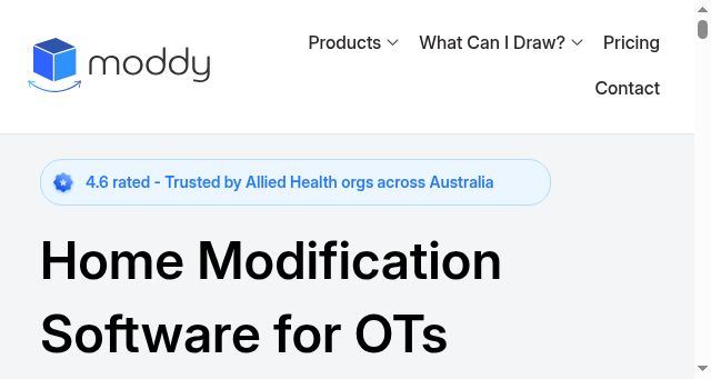 Screenshot of moddy.io