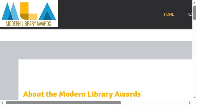 Screenshot of modernlibraryawards.com