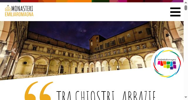 Screenshot of monasteriemiliaromagna.it