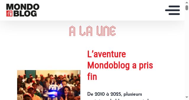 Screenshot of mondoblog.org