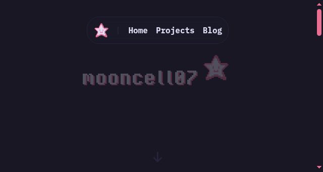 Screenshot of mooncell07.me