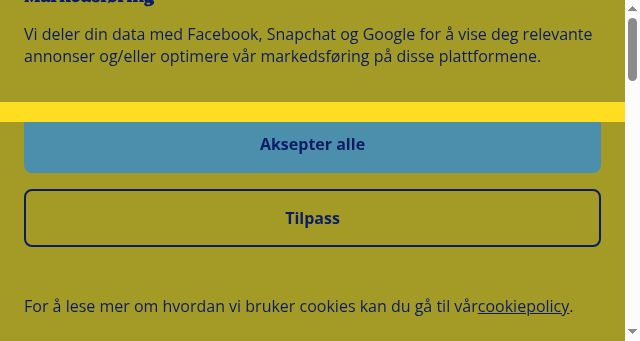 Screenshot of morgenlevering.no