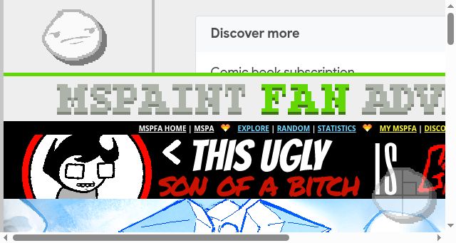 Screenshot of mspfa.com