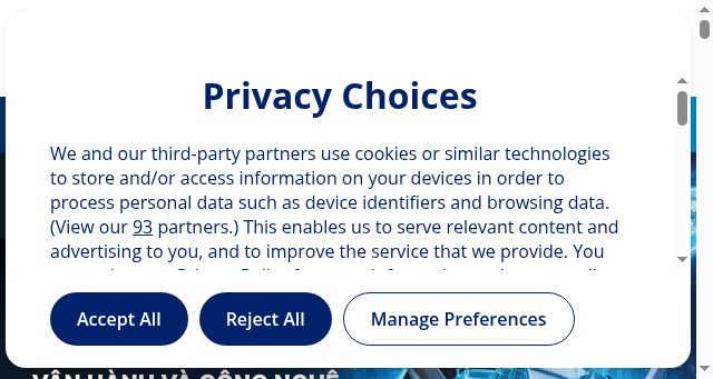 Screenshot of mtavietnam.com