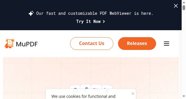 Screenshot of mupdf.com