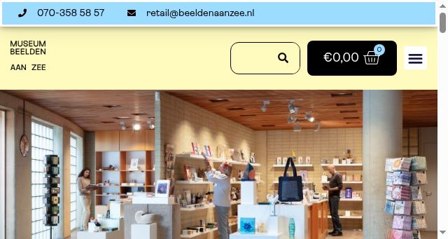 Screenshot of museumwinkelbeeldenaanzee.nl