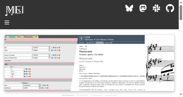Screenshot of music-encoding.org