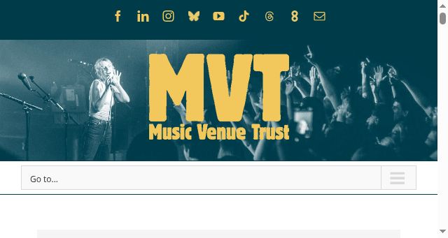 Screenshot of musicvenuetrust.com