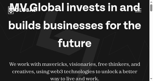 Screenshot of mvglobal.io