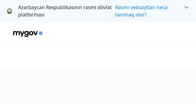 Screenshot of my.gov.az