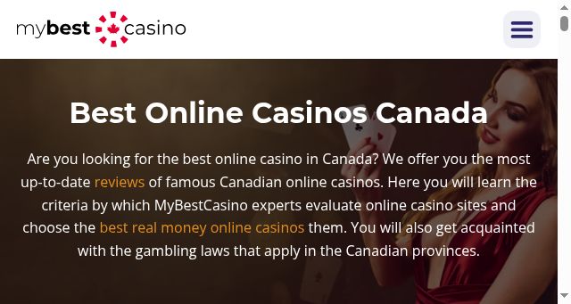 Screenshot of mybestcasino.ca