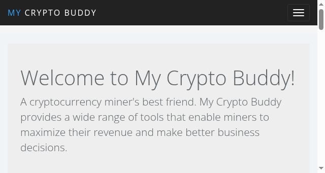 Screenshot of mycryptobuddy.com