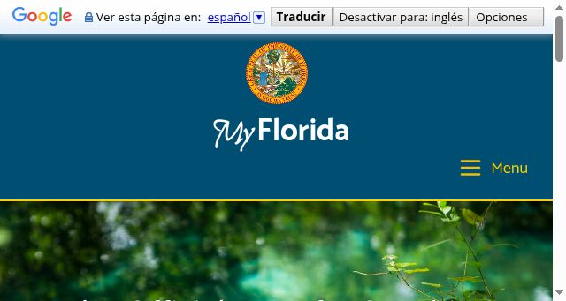 Screenshot of myflorida.gov