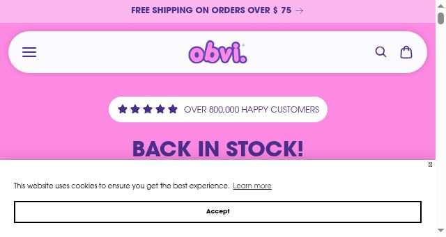 Screenshot of myobvi.com