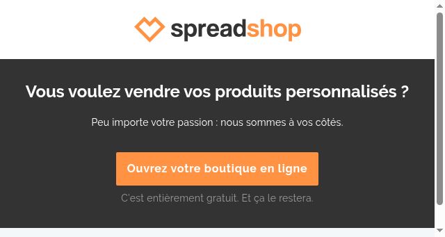 Screenshot of myspreadshop.be