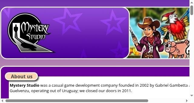 Screenshot of mysterystudio.com