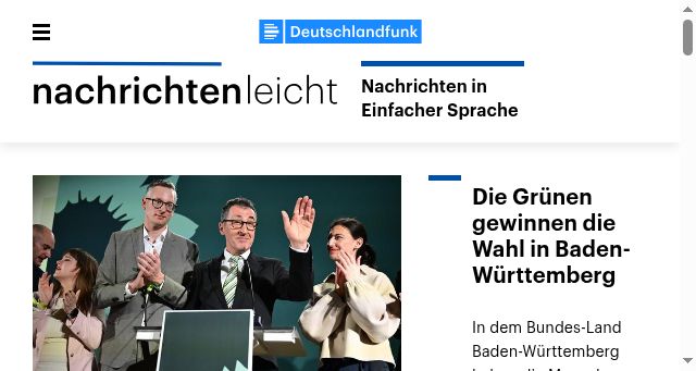 Screenshot of nachrichtenleicht.de