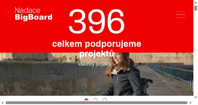Screenshot of nadacebigboard.cz