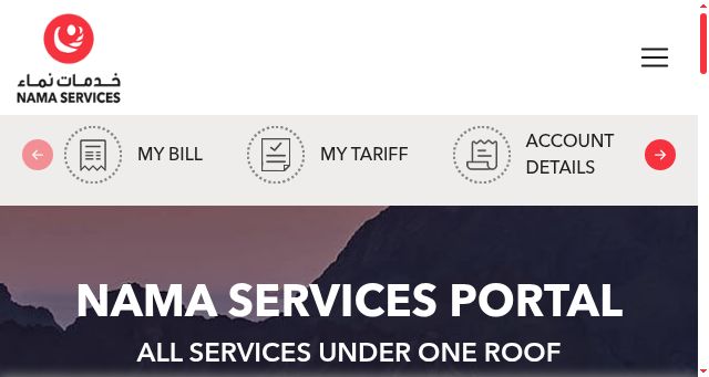 Screenshot of namaservices.om