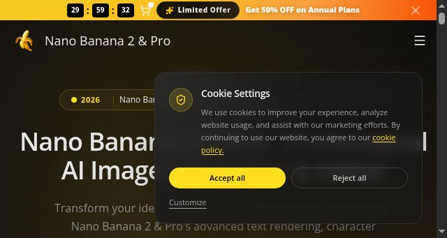 Screenshot of nano-banana-pro.co