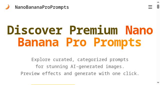 Screenshot of nanobananaproprompts.net