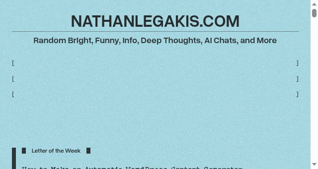 Screenshot of nathanlegakis.com