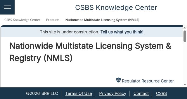 Screenshot of nationwidelicensingsystem.org