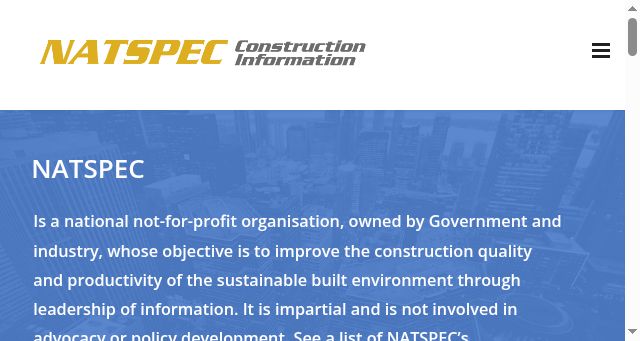 Screenshot of natspec.com.au
