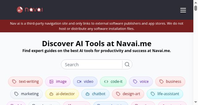Screenshot of navai.me