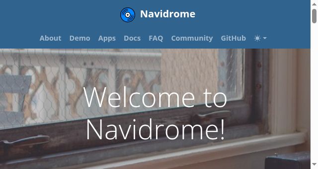 Screenshot of navidrome.org