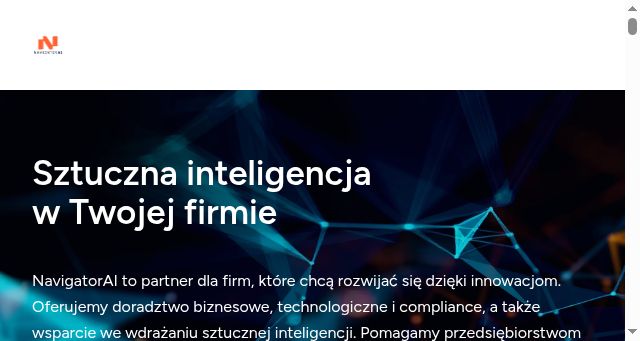 Screenshot of navigatorai.pl