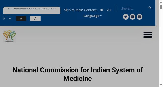 Screenshot of ncismindia.org