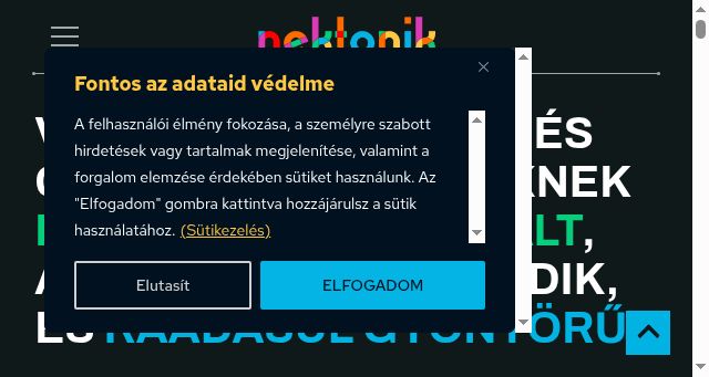 Screenshot of nektonik.hu