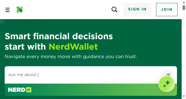 Screenshot of nerdwallet.com