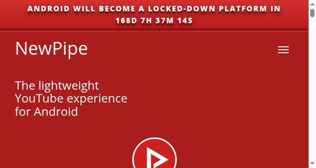 Screenshot of newpipe.net