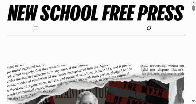 Screenshot of newschoolfreepress.com