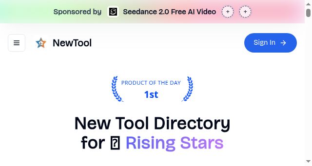 Screenshot of newtool.site