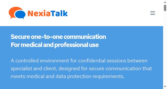 Screenshot of nexia.talk