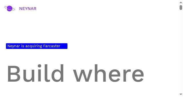 Screenshot of neynar.com