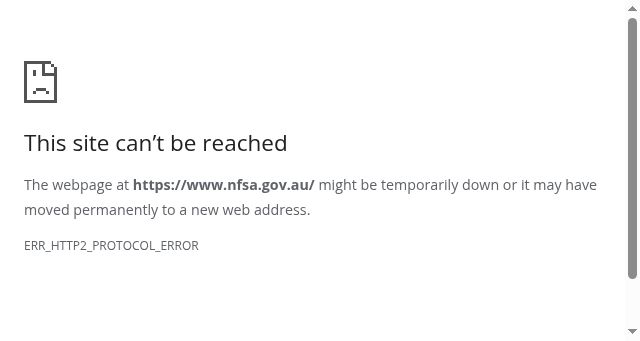 Screenshot of nfsa.gov.au