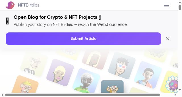 Screenshot of nftbirdies.com