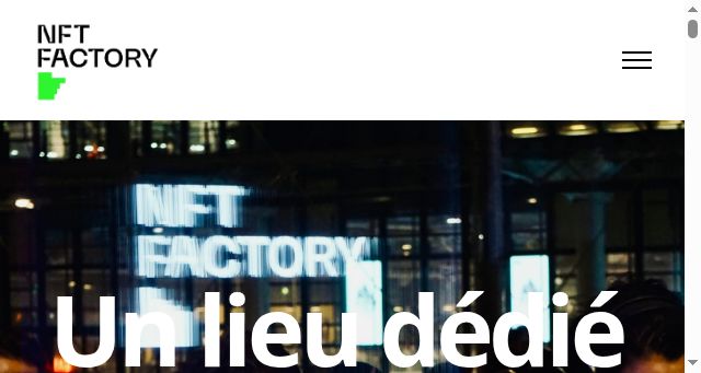 Screenshot of nftfactoryparis.com