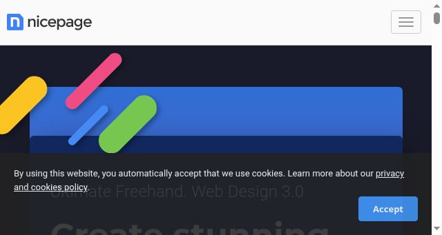 Screenshot of nicepage.com